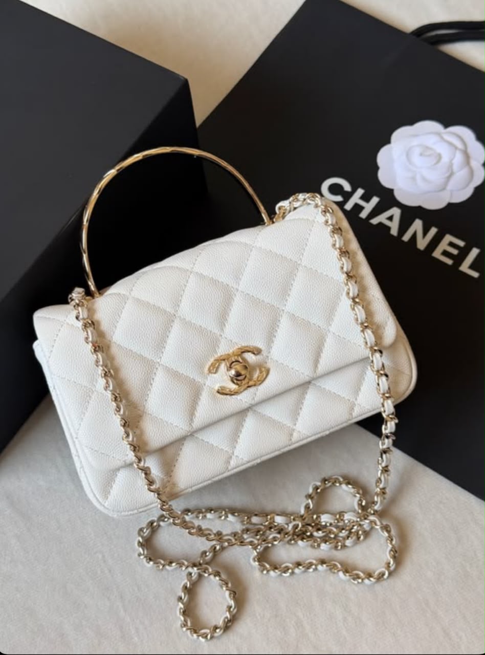 Mr Berry Classic White Vintage Chanel Bag- Iconic Elegance