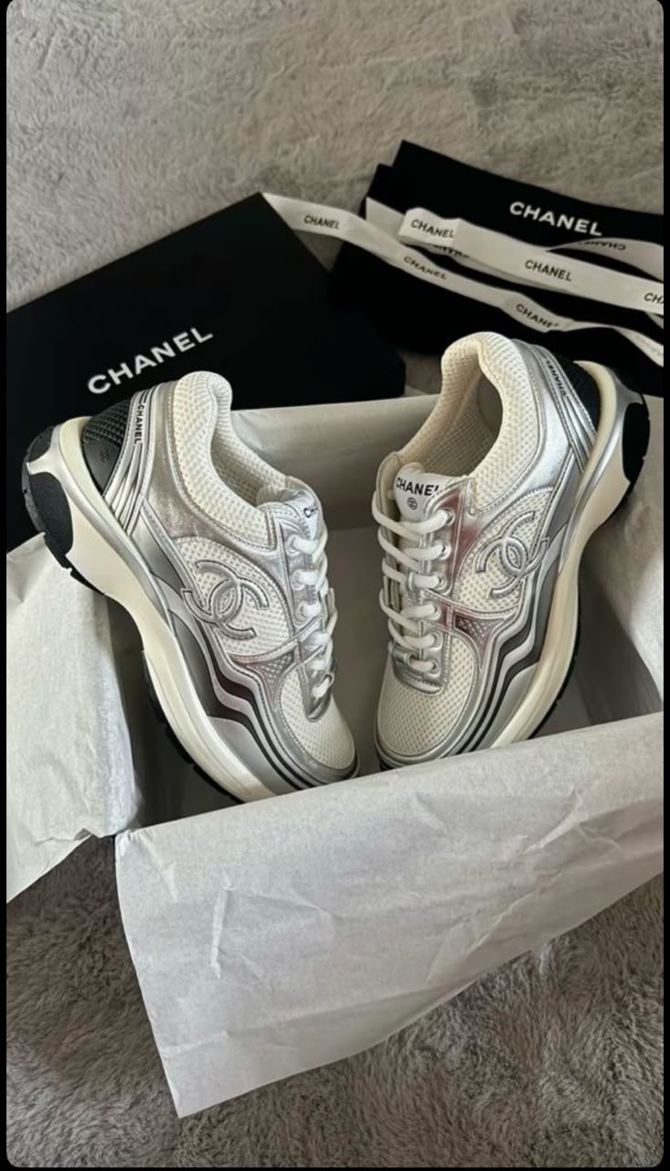 ✨👟 Luxury Chanel Sneakers 👟✨ +  (Socks or Jewellery stack)