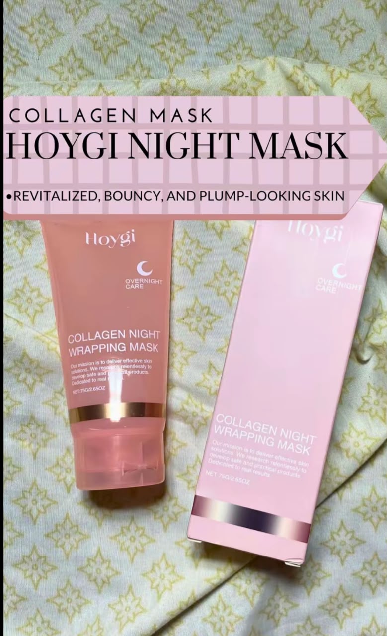 1pc Collagen Overnight Sleeping Mask, Deep moisturizing gel with Brush