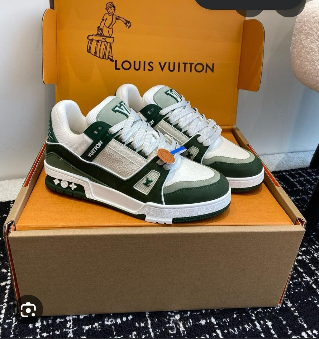 Blue Louis Vuitton Trainers + Free Gift + Shipping