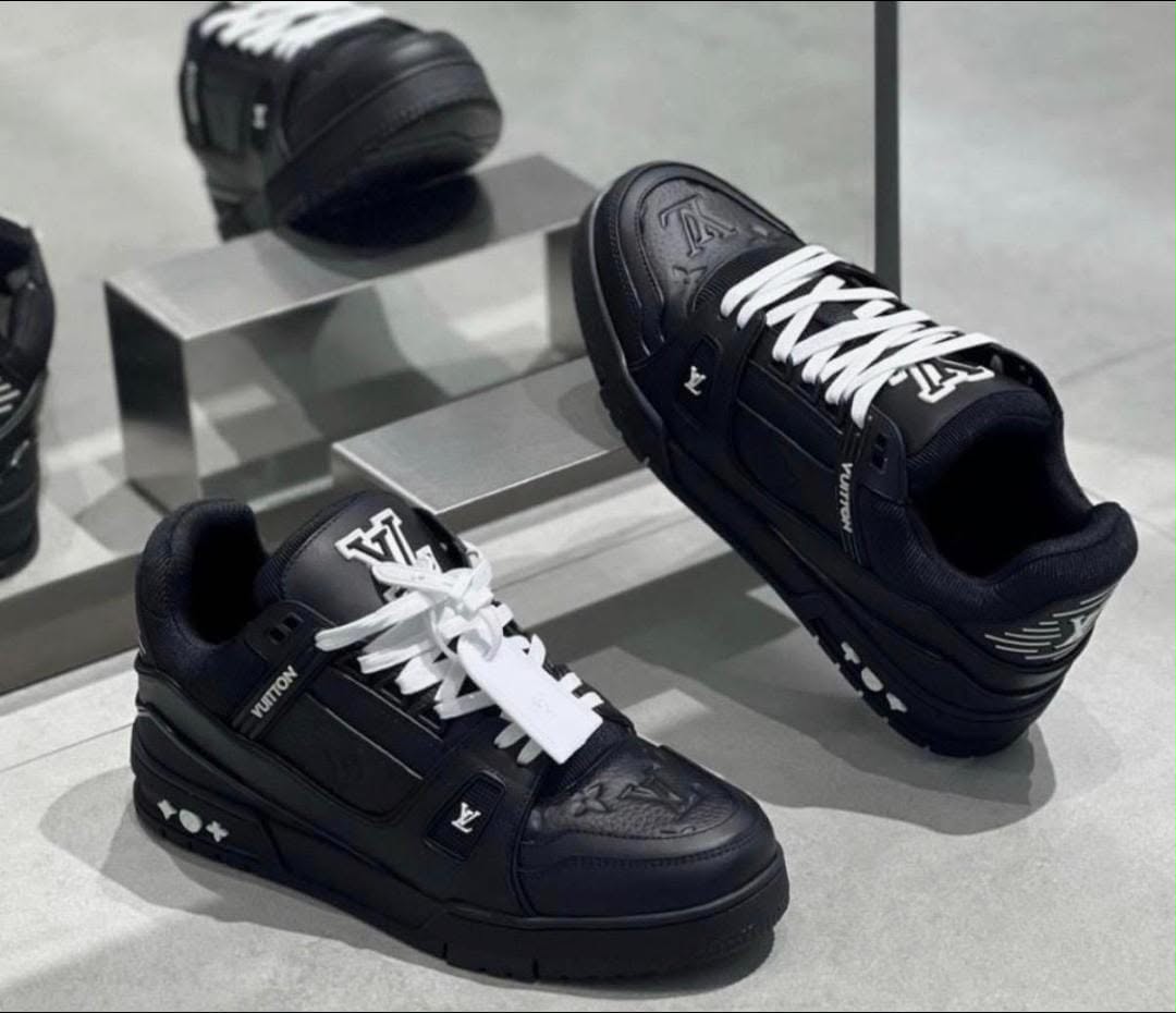 Blue Louis Vuitton Trainers + Free Gift + Shipping